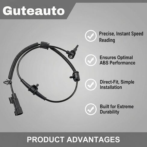 Front Left or Right ABS Wheel Speed Sensor for Chevrolet Malibu 2013-2015 Impala 2014-2019 Malibu Limited 2016 | OE 22831244 23483145 ALS2636 | Anti-Lock Brake System | 1 Pack in Kuwait
