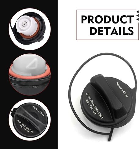 Gas Cap for Chevy Silverado 1500 2500 3500, GMC Acadia Sierra Yukon, Buick Enclave, Leak Prevention Gas Cap Replacement OEM #20915842 GT330 20915842A (Black) in Kuwait
