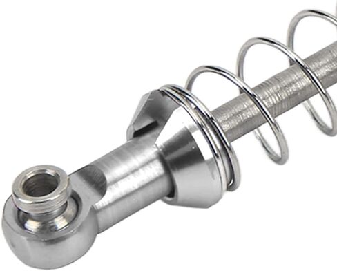 RC Shock Absorber, 2 Pairs Aluminum Alloy Shock Absorber 60mm RC Car Modification Parts for WPL C14 C24 MN D90 99S (Silver) in Kuwait