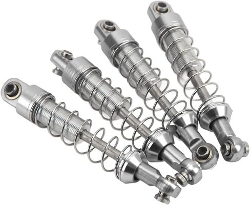 RC Shock Absorber, 2 Pairs Aluminum Alloy Shock Absorber 60mm RC Car Modification Parts for WPL C14 C24 MN D90 99S (Silver) in Kuwait