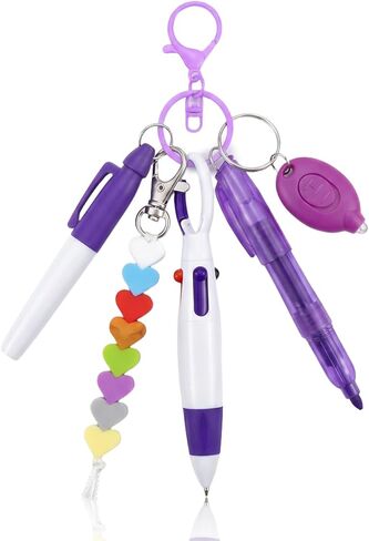 Nurse Pen Set with Permanent Marker, Retractable Ballpoint Pen, Foldable Scissors, Badge Reel Accessories Nursing Keychain Clip for Nursing School Essentials Nurse Accessories, Style G in Saudi Arabia