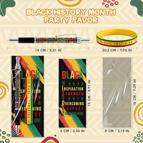 Sayglossy 20 Sets Juneteenth Party Favors Juneteenth Freedom Pens with Inspirational Bookmark Silicone Bracelets Black Americans Independence Gifts Bulk for African American Office Party Supplies in Kuwait