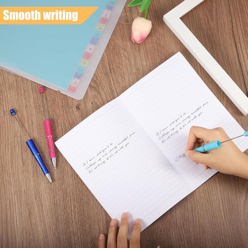 60 Pieces Beadable Pens,Plastic Beadable Pen,DIY Beadable Pens Bulk,Black Ink Ballpoint Pens,Cute Beaded Pens for Kids Presents Office Supplies DIY Making Gift,20 Colors in Saudi Arabia