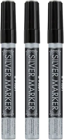 Pilot Silver Metallic Permanent Paint Marker, Medium Point, 3-PACK(41800) in Kuwait