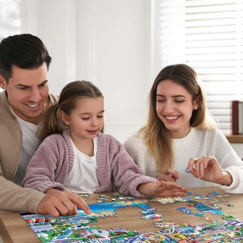 Boardwalk Los Angeles 1000 Piece Jigsaw Puzzle California Landmarks Travel Puzzles with Premium Box, Gift for Adults and Family 19"x26" in Saudi Arabia