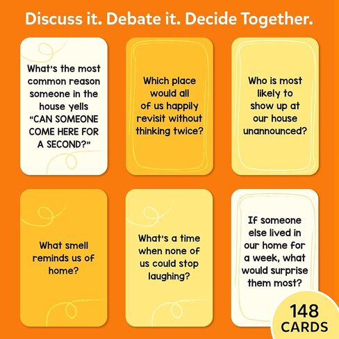 Gouda Games Family Banter Card Game, Fun and Hilarious for Family Game Night, Interactive Conversation with 148 Question Cards, Travel Game for Kids Teens and Adults, Gift Ages 8, 9, 10 and Up in Saudi Arabia