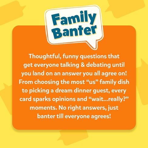 Gouda Games Family Banter Card Game, Fun and Hilarious for Family Game Night, Interactive Conversation with 148 Question Cards, Travel Game for Kids Teens and Adults, Gift Ages 8, 9, 10 and Up in Saudi Arabia