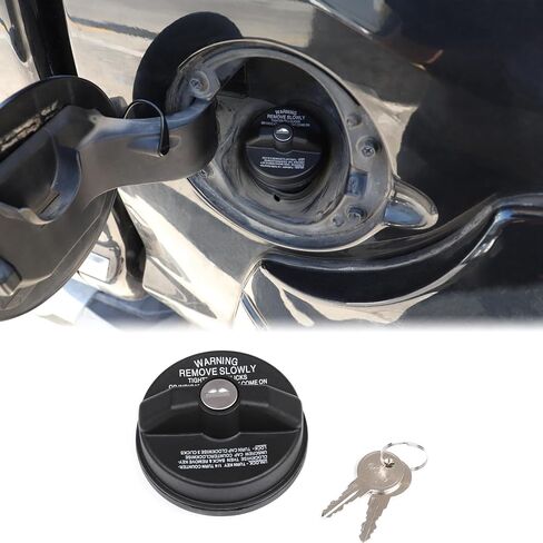 Aunginsy Fuel Tank Cap Replacement Anti-theft Lock Cap Compatible with Toyota Tundra 2014-2021 Car Door Fuel Tank Cover W/Lock Gas Cap Tank Trim Cover Fuel Filler Door Protector with Keys Accessories in Kuwait