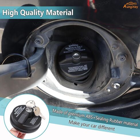 Aunginsy Fuel Tank Cap Replacement Anti-theft Lock Cap Compatible with Toyota Tundra 2014-2021 Car Door Fuel Tank Cover W/Lock Gas Cap Tank Trim Cover Fuel Filler Door Protector with Keys Accessories in Kuwait