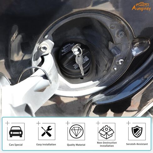 Aunginsy Fuel Tank Cap Replacement Anti-theft Lock Cap Compatible with Toyota Tundra 2014-2021 Car Door Fuel Tank Cover W/Lock Gas Cap Tank Trim Cover Fuel Filler Door Protector with Keys Accessories in Kuwait