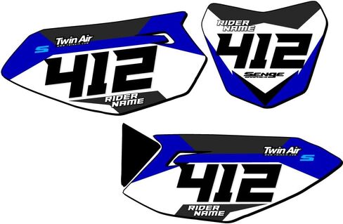 2006-2025 TTR 50 SG63 Custom MX Number Plates Senge Graphics Kit Compatible with Yamaha in Saudi Arabia