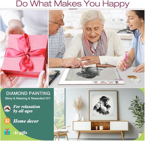 DIADAY 5D Diamond Painting Kits for Adults Jesus Cross, Religion Diamond Art Kits for Adults, Full Drill Round Gem DIY Arts and Crafts Home Wall Decor Gift 12 x 12 Inches in Saudi Arabia