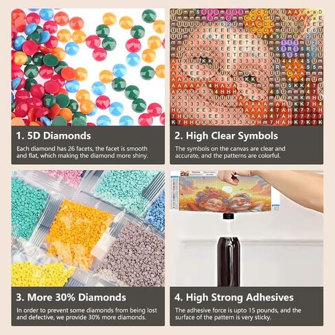 FHBUBPUP Grandma Diamond Art Kits for Adults - 5D Diamond Painting Kits Full Drill Round - Beginners DIY Gem Art Home Wall Decoration Crafts Gifts 12×12Inch in Kuwait