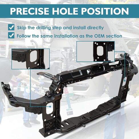 Radiator Support Core Assembly for Hyundai Elantra 2014 2015 2016, 1.8L 2.0L Engine, Front Radiator Bracket Tie Bar Replacement for OE #641013X003 HY1225180 in Saudi Arabia