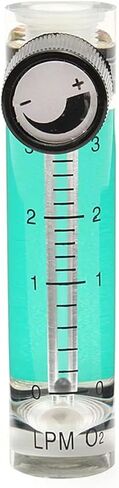 0-3LPM 93mm Acrylic Gas Air Oxygen Flow Meter with Control Valve Metal Connector 0.1Mpa Acrylic Nickel-Plated Brass(1-8L per Min 116mm) in Kuwait