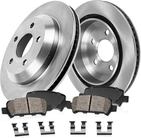 Callahan Brake Parts Rear Brake Kit For Nissan Juke 2014-2017, Nissan Rogue 2008-2013, Nissan Rogue Select 2014-2015 [Model Specific] Replacement Brake Rotors with Ceramic Brake Pads in Kuwait