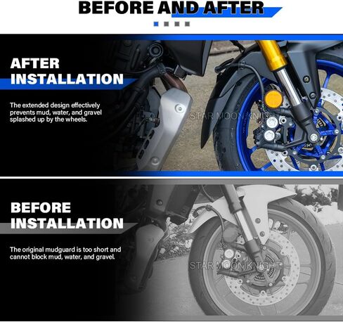 2025+ MT07 MT-07 Fender Extension For Yamaha Tracer7 Tracer 7 GT Front Fender Extender Mudguard Splash Guard Accessories in Saudi Arabia