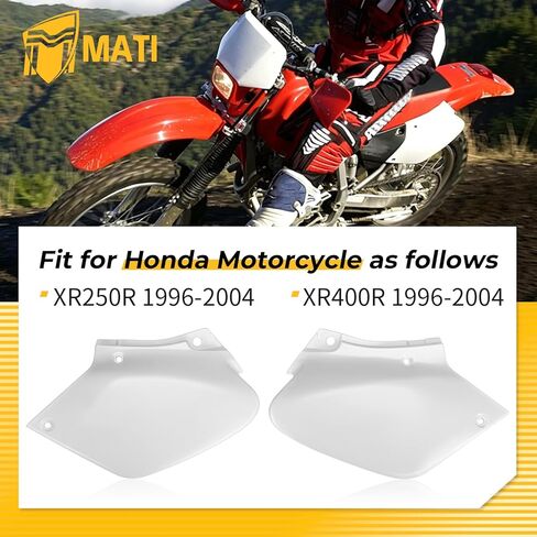 M MATI Left Right Side Panels White for Honda XR250R XR400R 1996-2004 83510-KCZ-000ZA 83610-KCZ-000ZA in Kuwait