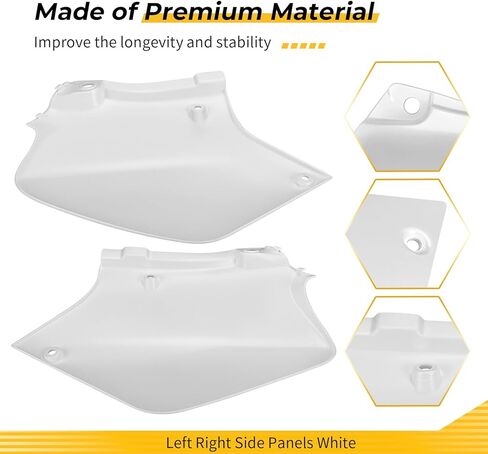 M MATI Left Right Side Panels White for Honda XR250R XR400R 1996-2004 83510-KCZ-000ZA 83610-KCZ-000ZA in Kuwait