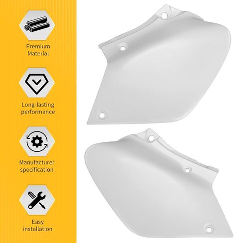 M MATI Left Right Side Panels White for Honda XR250R XR400R 1996-2004 83510-KCZ-000ZA 83610-KCZ-000ZA in Kuwait