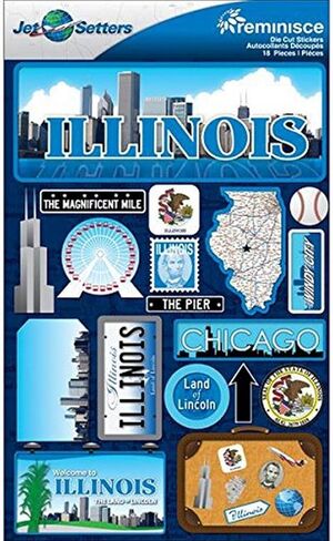 Reminisce Jet Setters 2 3-Dimensional Sticker, Illinois in Kuwait