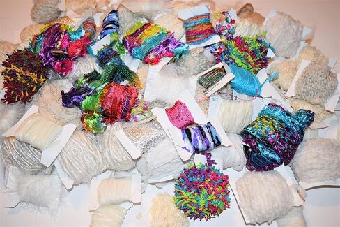 100 yrds 10 Colors White Multi Fiber for Embellishments Assorted Novelty Yarn, 10 yrds per Color in Saudi Arabia