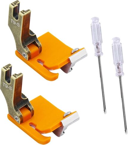 2 Pcs Multifunctional Hemmer Foot for Industrial Sewing Machines Adjustable Teflon-Coated Presser Foot with 2 Screwdrivers Ideal for Hemming Seaming in Garment Factories & Tailor Shops​ in Saudi Arabia