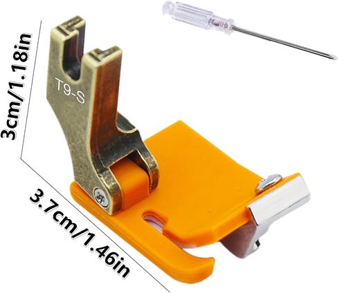 2 Pcs Multifunctional Hemmer Foot for Industrial Sewing Machines Adjustable Teflon-Coated Presser Foot with 2 Screwdrivers Ideal for Hemming Seaming in Garment Factories & Tailor Shops​ in Saudi Arabia