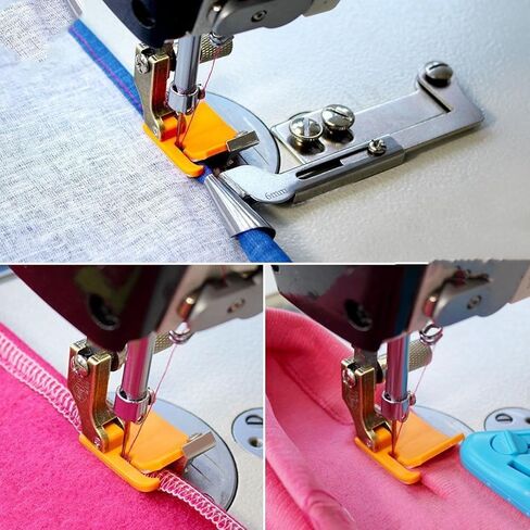 2 Pcs Multifunctional Hemmer Foot for Industrial Sewing Machines Adjustable Teflon-Coated Presser Foot with 2 Screwdrivers Ideal for Hemming Seaming in Garment Factories & Tailor Shops​ in Saudi Arabia