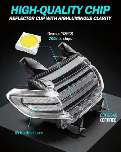LED Turn Signal Light for 2018-2026 Wrangler JL, 2020-2026 Gladiator JT, Super Bright Amber Turn Signal & White Side marker & Bule Parking Lights Fender OE# Left 68307245AA-AH & Right 68307244AA-AH in Saudi Arabia