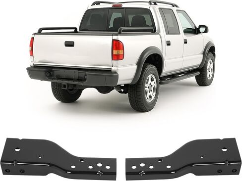 KUAFU Rear Bumper Bracket Compatible with 1998-2003 Chevy Chevrolet S10 SS Xtreme ZR5 GMC Sonoma SLE Replacement for GM1166116 GM1167116 15719939 15719940 LH & RH Steel Powder Coated Black in Saudi Arabia