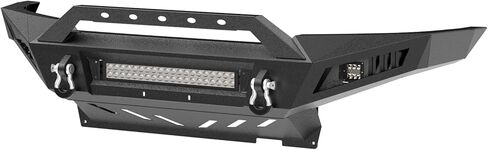 Tacoma Front Bumper Full Width Offroad Bumper for 2005-2011 Tacoma 2nd Gen Pickup Trucks w/o Winch Plate, 120W LED Light Bar, 2 x 39W LED Lights, 2 x D-Rings, Black in Saudi Arabia