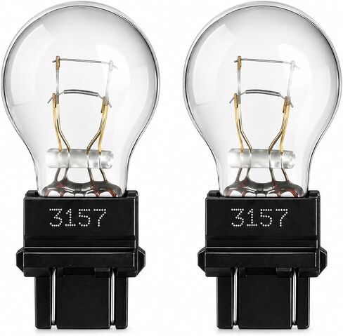3157 لمبة، 3157 لمبة ضوء الفرامل (12 فولت P27-7W 3000K)، 3157/4157 ضوء الفرامل/أضواء الذيل/مصابيح السيارات إشارة الانعطاف عالمية للعديد من السيارات. in Kuwait