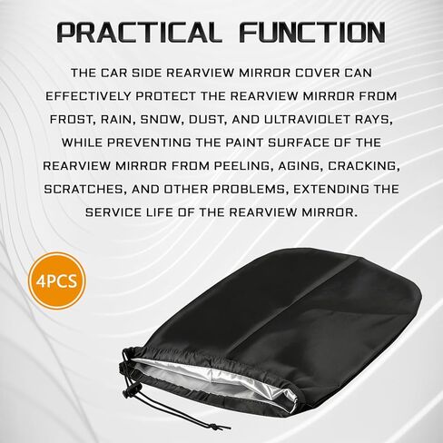 Side Mirror Covers Car Rear View Mirror Cover, Side Rearview Mirrors Protector Oxford Fabric Waterproof Snow Guard, Universal Winter Car Accessories for Defense Rain Frost Ice Bird Poop(4PCS) in Saudi Arabia