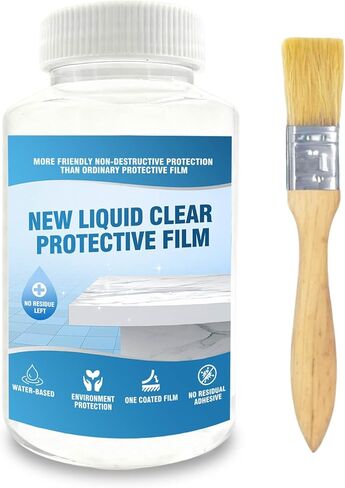 11 oz Liquid Clear Protective Film Tape Liquid Masking Tape Transparent Adhesive Removable Coating for Furniture Appliances Desks Fridges Cabinets Surfaces High-Gloss Protective Film in Saudi Arabia