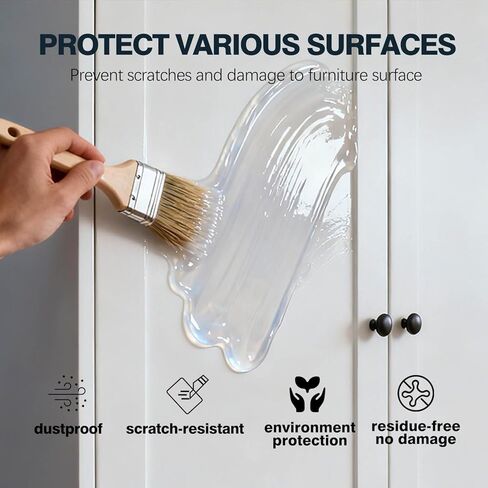 11 oz Liquid Clear Protective Film Tape Liquid Masking Tape Transparent Adhesive Removable Coating for Furniture Appliances Desks Fridges Cabinets Surfaces High-Gloss Protective Film in Saudi Arabia