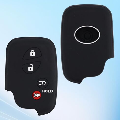 2pcs Key Fob Cover, 4-Button Silicone Car Key Case Protector Compatible with GX460 GS350 GS450h ES350 IS250 IS350 CT200h LS460 LS600h LX570 RX350 RX450h Smart Remote Holder in Saudi Arabia