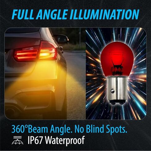 1157 Red Bulbs 4 Pack Automotive Replacement for Brake Stop Tail Rear Turn Signal Lights 12V 21/5W Dual Filament P21/5W BAY15d Base Miniature Lamps in Saudi Arabia