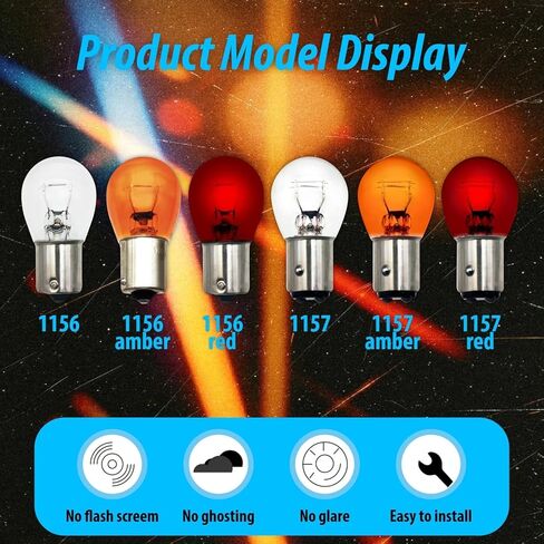 1157 Red Bulbs 4 Pack Automotive Replacement for Brake Stop Tail Rear Turn Signal Lights 12V 21/5W Dual Filament P21/5W BAY15d Base Miniature Lamps in Saudi Arabia