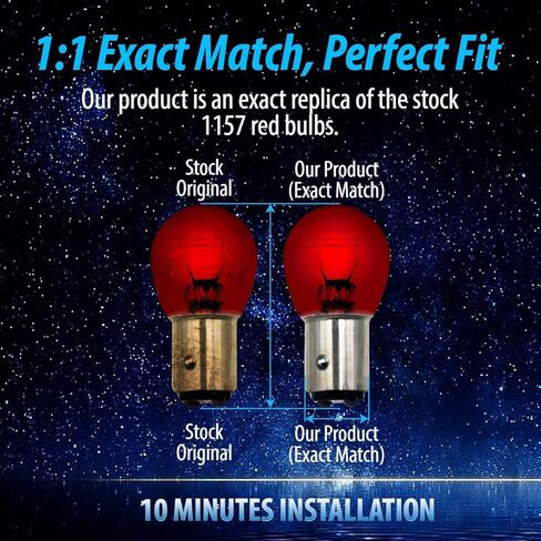 1157 Red Bulbs 4 Pack Automotive Replacement for Brake Stop Tail Rear Turn Signal Lights 12V 21/5W Dual Filament P21/5W BAY15d Base Miniature Lamps in Saudi Arabia