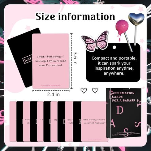 Affirmation Cards For Women, Inspirational Gifts For Girl, Daily Positive Affirmations For Women, Friend Gifts, And Self-Care Items in Saudi Arabia