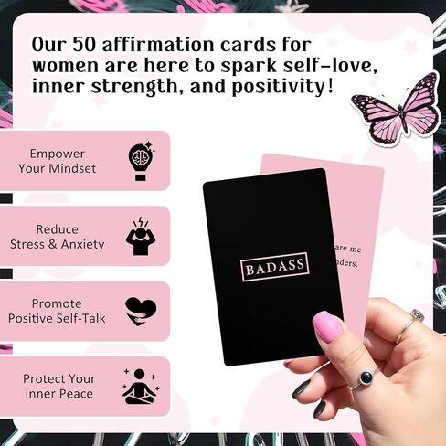 Affirmation Cards For Women, Inspirational Gifts For Girl, Daily Positive Affirmations For Women, Friend Gifts, And Self-Care Items in Saudi Arabia
