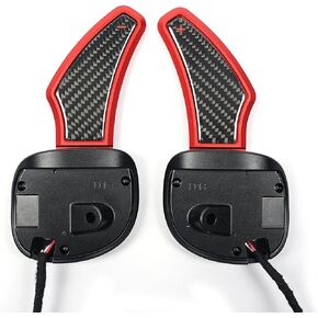 TDD Glossy Carbon Fiber Magnetic Paddle Shifter for Dodge Challenger Charger Jeep Durango Grand Cherokee Chrysler 300 SRT Hellcat Red Aluminum Alloy Backside Steering Wheel Modification Parts in Kuwait