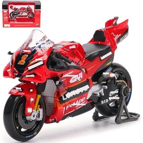 HTLNUZD 1/18 2023 نموذج سيارة سباق الدراجات النارية #1 Bagnaia بطل سائق لفريق DucatiLenovo الكبار نموذج سيارة مجموعة هدية in Kuwait