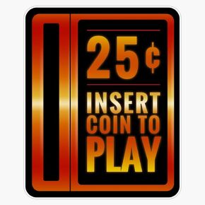 إدراج MAGNET 25 ™ للعب فتحة عملة الممرات الكلاسيكية المغناطيسية ملصق فينيل ملصق مغناطيسي 5 بوصة in Kuwait