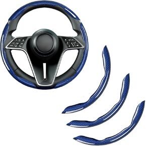 3-Piece Carbon Fiber Steering Wheel Cover, Anti-Slip & Segmented Thin Design for Comfort Grip, Universal Fit 99% Cars SUV Truck,Blue in Saudi Arabia