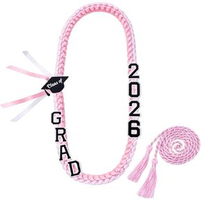 Graduation Leis, 2-Pack Ribbon Leis for Graduation Decorations, Class of 2026 Graduation Party Supplies, DIY Graduation Decor for High School College Ceremonies in Saudi Arabia