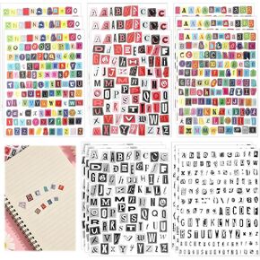 15 Sheet Magazine Letter Stickers Scrapbook Letter Stickers Vintage Small Alphabet Sticker Ransom Alphabet Sticker for Scrapbooking Supplies Journaling DIY Crafts Gift Junk Journal in Saudi Arabia