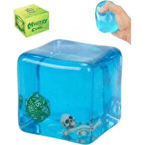 Gelatinous Cube Fidget Toy with Hidden Dice & Fantasy Loot | Soft Slow-Rise Gel, Stress Relief & Focus, Desk Toy & Game Prop, Collectible Display, Gift for RPG Fans in Saudi Arabia