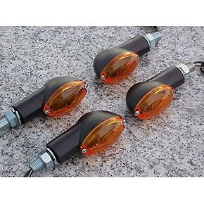 i5 Black/Amber Cat-Eye Turn Signals compatible with Honda Kawasaki Suzuki Yamaha Harley in Saudi Arabia